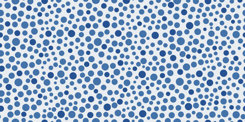 Leinwandbilder - Blue background with circles. Seamless pattern for print and decor. Suitable for textiles and packaging, seamless prints.