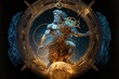  4K resolution or higher, Saturn, ancient roman god of time, generation. Generative AI Technology