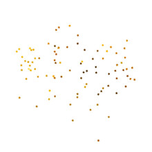 Golden Star Confetti, Gold Stars Sparkle Decoration Cutout, Png File.
