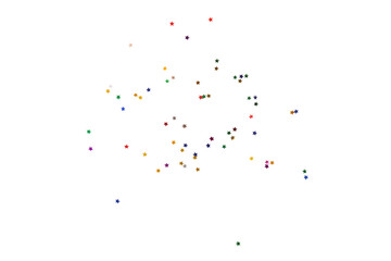 Wall Mural - colorful star confetti, colorful stars sparkle decoration cutout, png file.