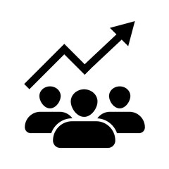 profile, user, people symbol with arrow up icon vector