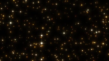 Wall Mural - black floating shining stars seamless background loop