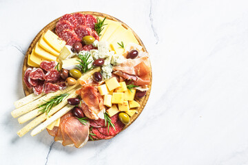 Sticker - Antipasto platter with jamon, salammi and cheese assortment.