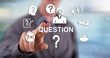 © thodonal - Man touching a question concept