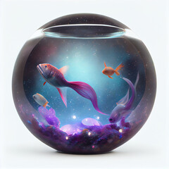 Cosmic fish bowl generative art