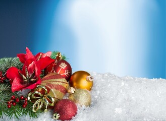 Wall Mural - christmas beautiful tree decorations for holiday