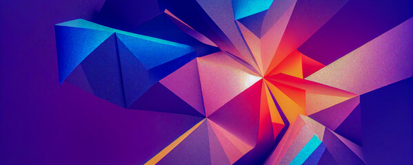 Wall Mural - abstract background with triangles, Generative AI Art Illustration