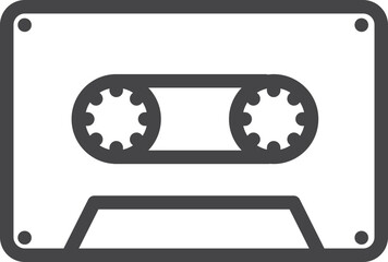 Poster - Audio tape icon. Sound record. Music cassette