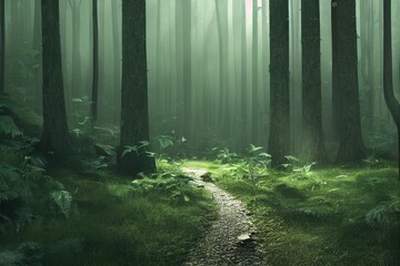 Poster - Path through a Forest (Generative AI)