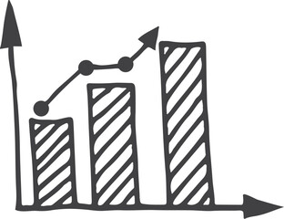 Wall Mural - statistic chart doodle. business diagram ink sketch