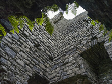 Stone Walls Of Roslee Castle; County Sligo, Ireland