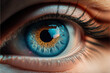 Close-up menschliches Auge, Generative AI 