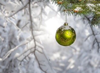 Canvas Print - Christmas beautiful tree decorations for holiday