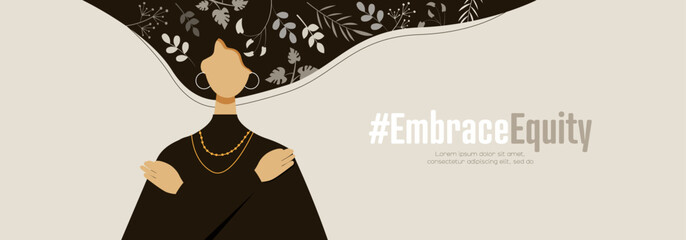 #embraceequity. international women's day banner.