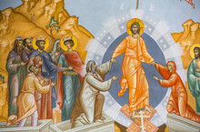Fresco, Troitse-Sergiyev Varnitskiy Monastery, Near Rostov Veliky, Golden Ring; Yaroslavl Oblast, Russia