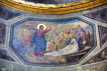 Fresco, Church Of St Anthony, Reconstructed In 1673, Old Town Bucharest; Bucharest, Romania