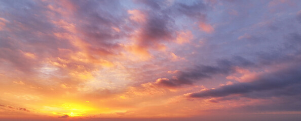Wall Mural - beautiful summer sunset dramatic sky