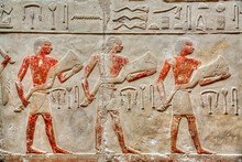 Reliefs, Mastaba Of Idut, Step Pyramid Complex, UNESCO World Heritage Site; Saqqara, Egypt