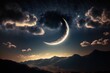 © LukaszDesign - Incredible moon and starscape at night Generative AI