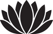 Logo with stylized lotus flower.