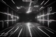 Grid or wireframe imagery from a futuristic or dystopian perspective. Superior engineering. Vintage 4K animation in space Generative AI