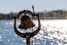 Old Rusty Bell Along Ocean