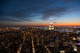 Fototapeta Nowy Jork - Stunning view from New York skyline sunset. Summit One Vanderbilt.