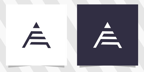 letter fa af logo design