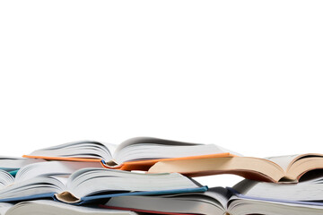 Wall Mural - stack of books isolated on white background