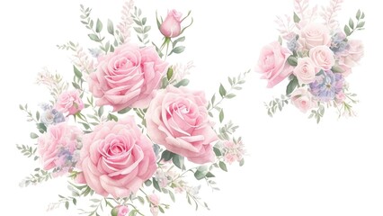 pink roses background