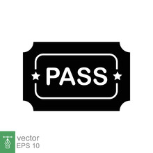 Pass Stamp. Simple Flat Style. Passed Seal, Approved Mark, Document Check, Green Symbol, Ok Badge. Vector Illustration Isolated On White Background. EPS 10.
