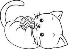 Cat Pet Pet Cartoon Doodle Kawaii Anime Coloring Page Cute Illustration Character Clipart Chibi