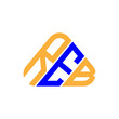 R E B letter logo creative design with vector graphic, R E B simple and modern logo.
