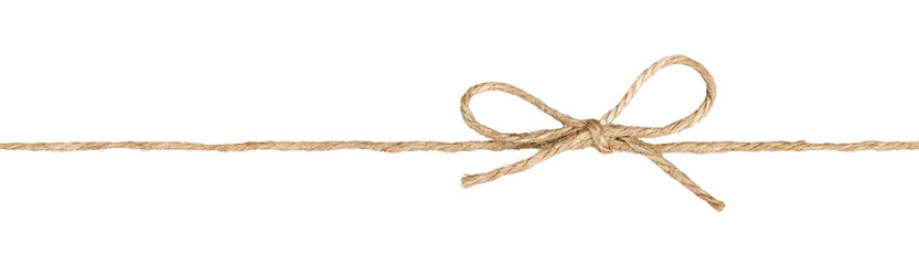 the string tied in a bow for gift box