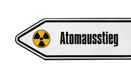 Canvas Print - Atomausstieg Wegweiser