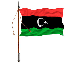 National flag of Libya Background  with flag of Libya