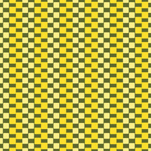 Yellow Squares With Green Background Seamless Repeat Pattern
