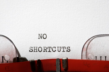 Sticker - No shortcuts concept