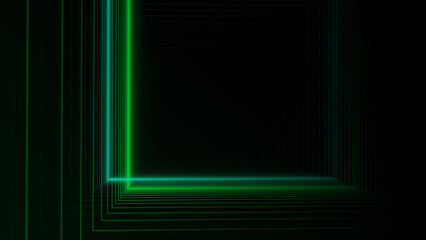 Wall Mural - absorption tunnel on a black background. hypnotic abstract illusion. abstract 3d portal. 3d renderin