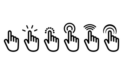 Aufkleber - Vector cursors icons click set