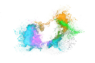 Wall Mural - Colorful powder explosion