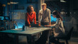 © Gorodenkoff - Diverse Team of Young Managers Discussing Work at a Meeting in Office at Night. Successful Business Partners Talking About a Marketing Campaign, Getting Familiar with Company Reports