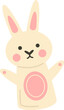 Cute soft rabbit animal puppet flat icon Handmade toys