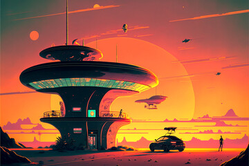 Future Home Design sunset ai-generated