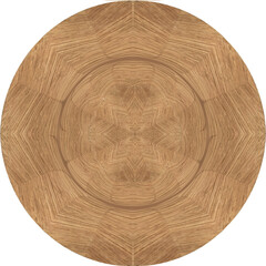 Wall Mural - round wooden panel, abstract centered grain pattern