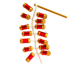 Chinese new year icon firecracker 3D render