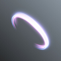 Leinwandbilder - Glowing bright speed lines. Light glowing effect. Abstract light motion lines, optical fiber and neon filament curve swirl png.