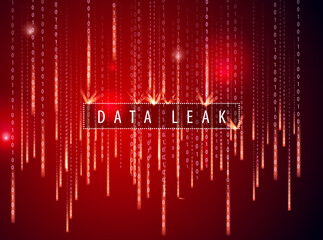 Wall Mural - data leak