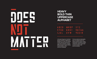 Poster - Heavy bold typography. Grunge uppercase alphabet stylish. Vector illustration