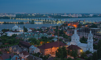 panorama of the evening city